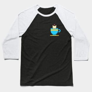 Coffee Cat Baseball T-Shirt